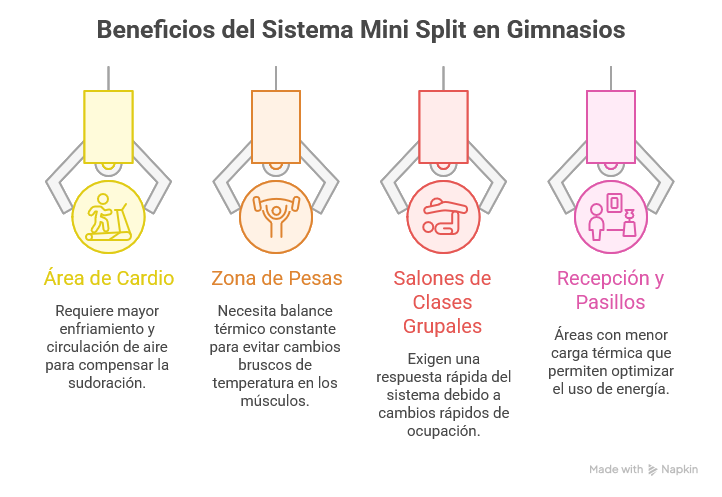 Climatización en gimnasios
